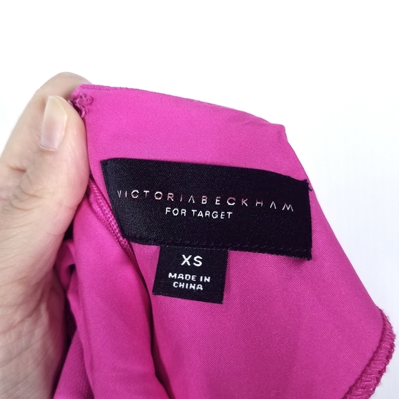 Victoria Beckham Target Fuchsia White Trim Dress - Picture 8 of 9